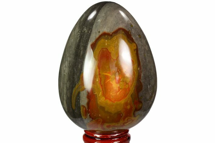 Polished Polychrome Jasper Egg - Madagascar #104673